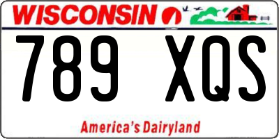 WI license plate 789XQS