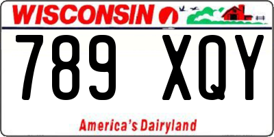 WI license plate 789XQY