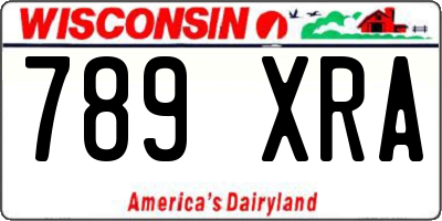 WI license plate 789XRA
