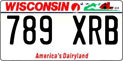 WI license plate 789XRB