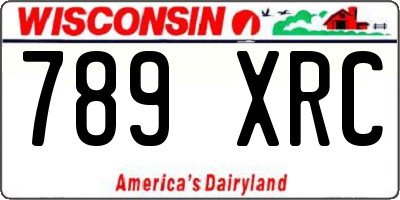 WI license plate 789XRC