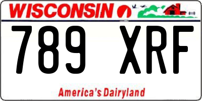WI license plate 789XRF