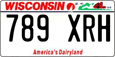 WI license plate 789XRH