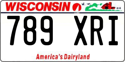 WI license plate 789XRI