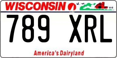 WI license plate 789XRL