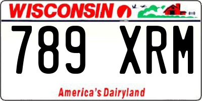 WI license plate 789XRM
