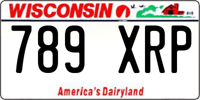 WI license plate 789XRP