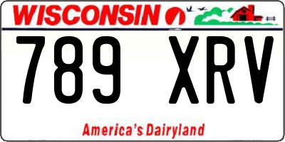 WI license plate 789XRV