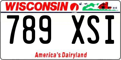 WI license plate 789XSI