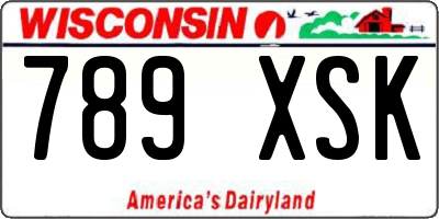 WI license plate 789XSK