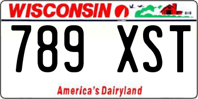 WI license plate 789XST