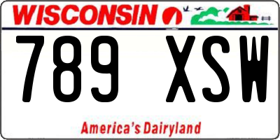 WI license plate 789XSW