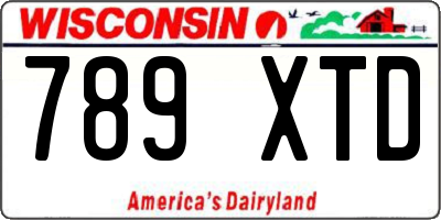 WI license plate 789XTD