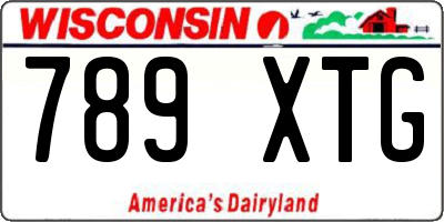 WI license plate 789XTG
