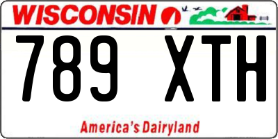 WI license plate 789XTH