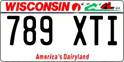 WI license plate 789XTI