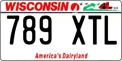WI license plate 789XTL