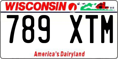 WI license plate 789XTM
