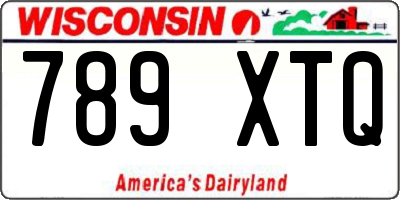 WI license plate 789XTQ