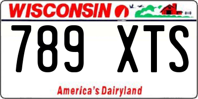 WI license plate 789XTS