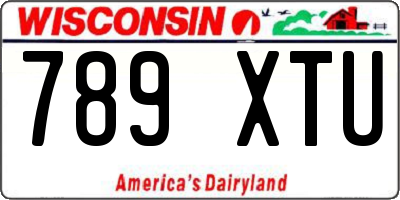 WI license plate 789XTU