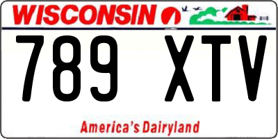 WI license plate 789XTV
