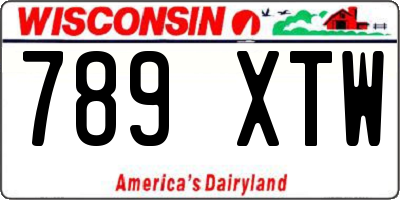 WI license plate 789XTW