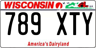 WI license plate 789XTY