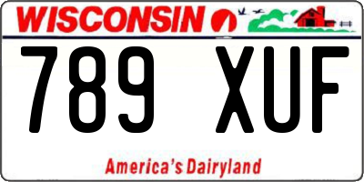 WI license plate 789XUF