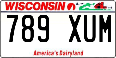WI license plate 789XUM