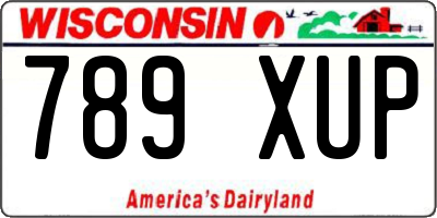 WI license plate 789XUP