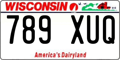 WI license plate 789XUQ