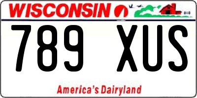 WI license plate 789XUS