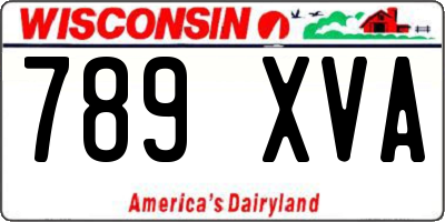 WI license plate 789XVA