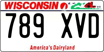 WI license plate 789XVD