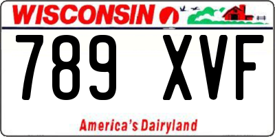 WI license plate 789XVF