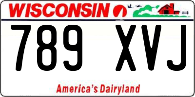WI license plate 789XVJ