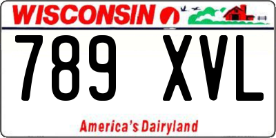 WI license plate 789XVL