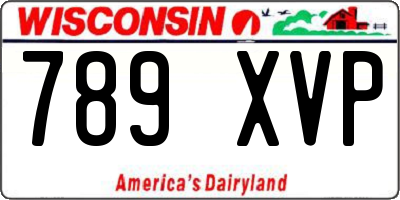 WI license plate 789XVP