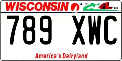 WI license plate 789XWC
