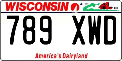 WI license plate 789XWD