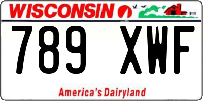 WI license plate 789XWF