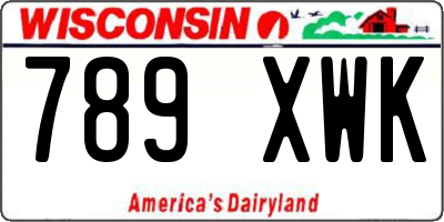 WI license plate 789XWK