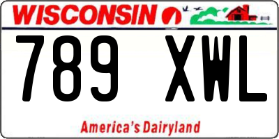 WI license plate 789XWL