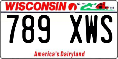 WI license plate 789XWS