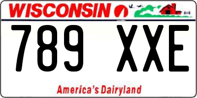 WI license plate 789XXE