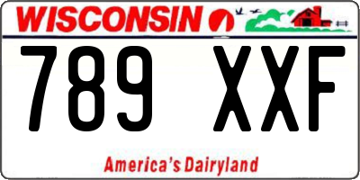 WI license plate 789XXF