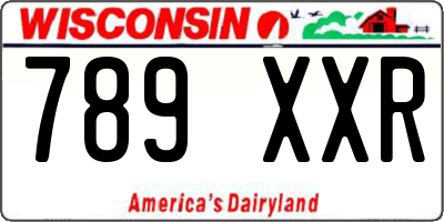 WI license plate 789XXR