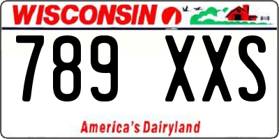 WI license plate 789XXS