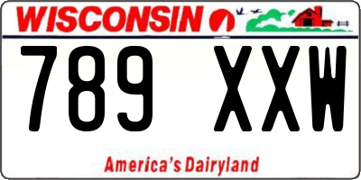 WI license plate 789XXW